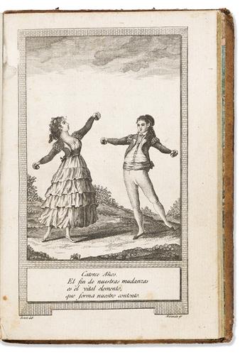 (MEXICAN IMPRINT--1803.) Illustrated book on the ages of man headed Soneto.